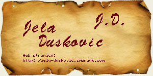 Jela Dušković vizit kartica